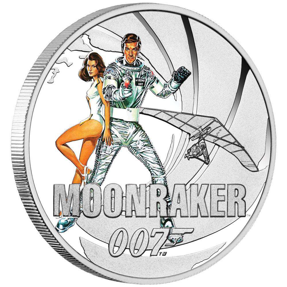 James Bond Moonraker 1/2 oz Silver Proof Coin - By The Perth Mint SCOIN PERTH MINT 
