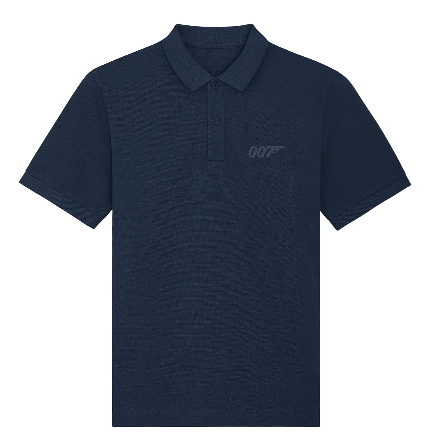 James Bond Navy 007 Embroidered Cotton Polo Shirt EML 