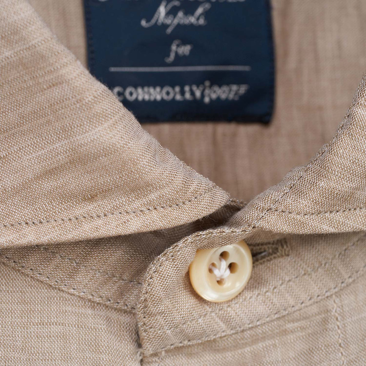 James Bond No Time To Die Oatmeal Linen Shirt - By Connolly x Finamore (Pre-order) SHIRT Connolly 