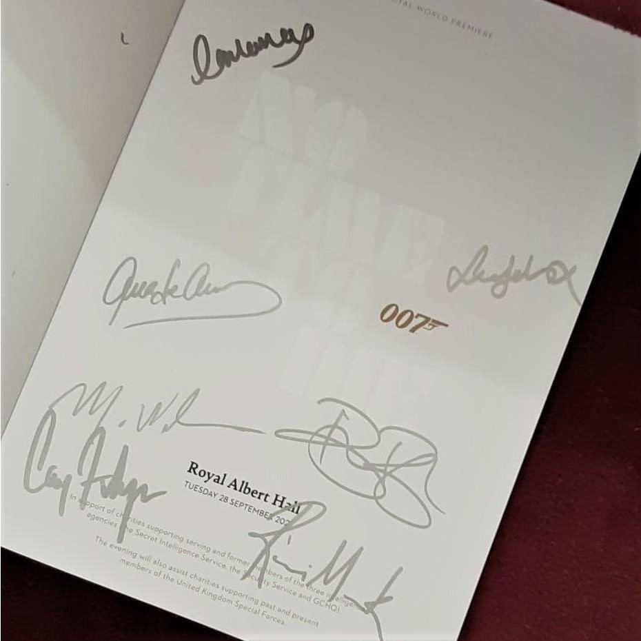 James Bond No Time To Die Royal World Premiere Programme - Seven Signature Edition auction 007Store 