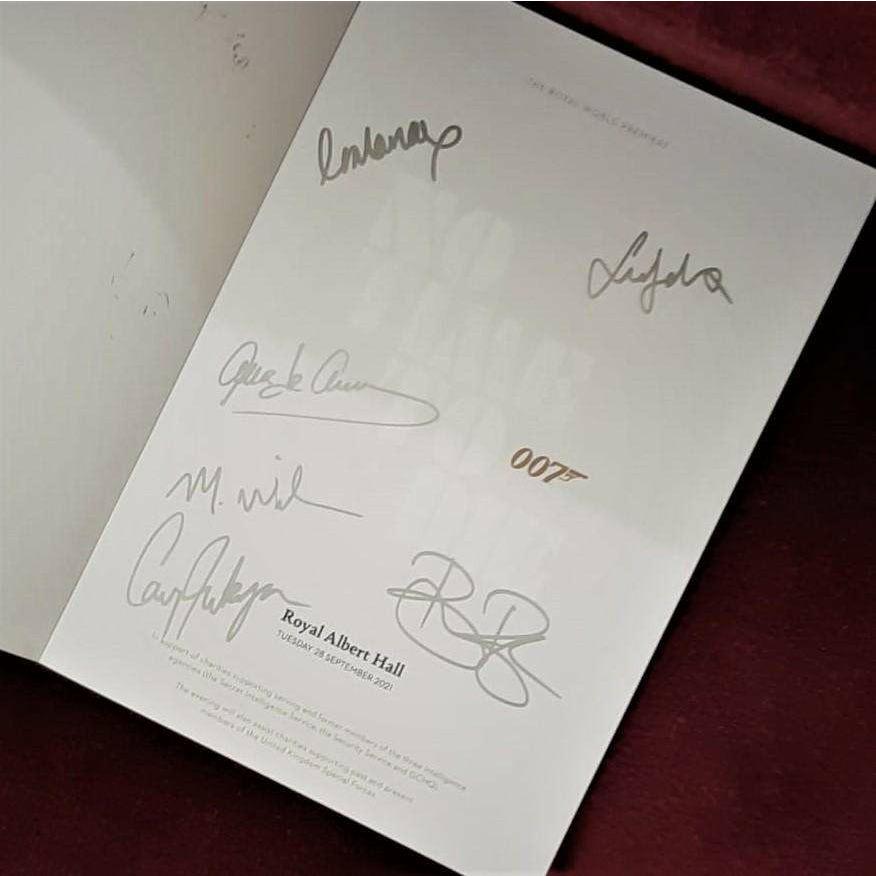 James Bond No Time To Die Royal World Premiere Programme - Six Signature Edition auction 007Store 