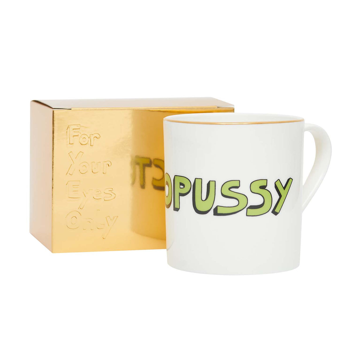 James Bond Octopussy Nine Carat Gold Bone China Mug - By Bella Freud MUG BELLA FREUD 
