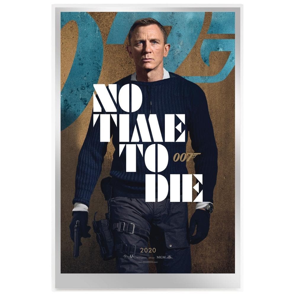 James Bond Poster 35g Silver Foil - No Time To Die Edition - By The Perth Mint Coins PERTH MINT 