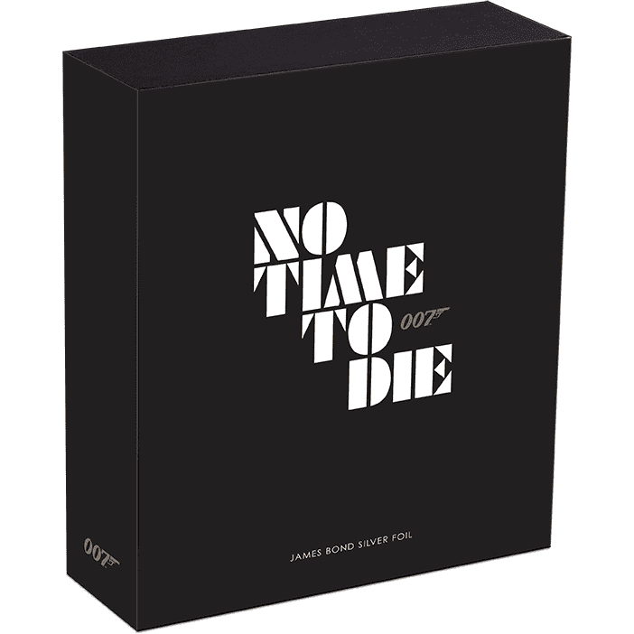 James Bond Poster 5g Silver Foil - No Time To Die - By The Perth Mint Coins PERTH MINT 