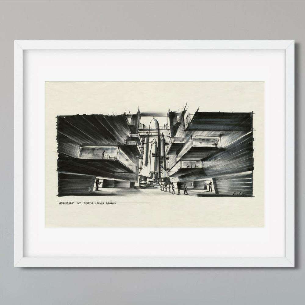 James Bond Ken Adam Space Shuttle Art Print - Moonraker Numbered Edition (Unframed) 007Store