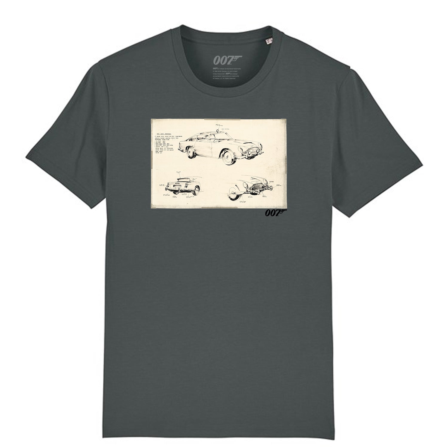 James Bond DB5 Sketch T-Shirt (2 colours) 007Store