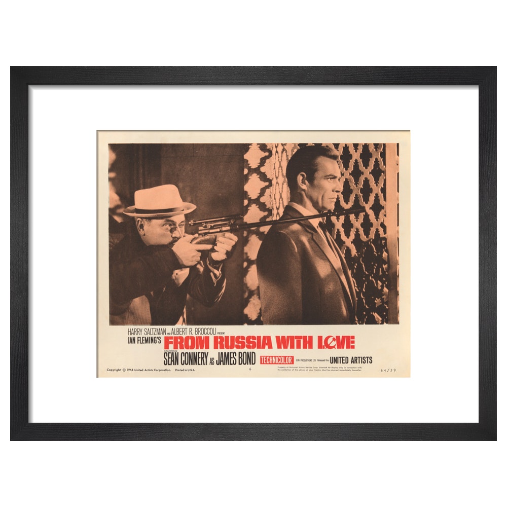 James Bond From Russia With Love Lobby Card Framed Art Print - By King & McGaw 007Store
