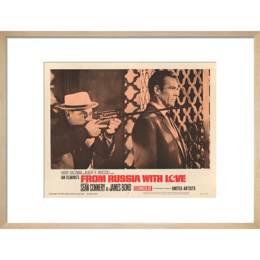 James Bond From Russia With Love Lobby Card Framed Art Print - By King &amp; McGaw