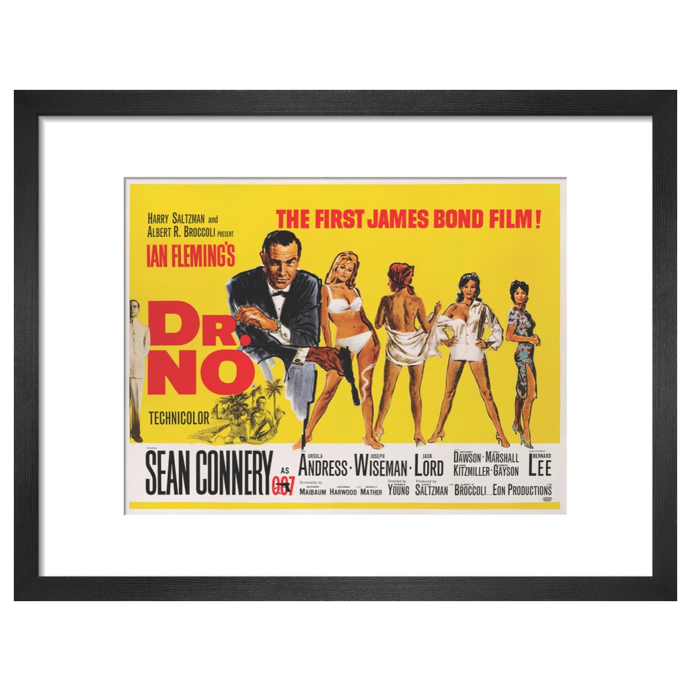 James Bond Dr. No Framed Art Print - By King & McGaw 007Store