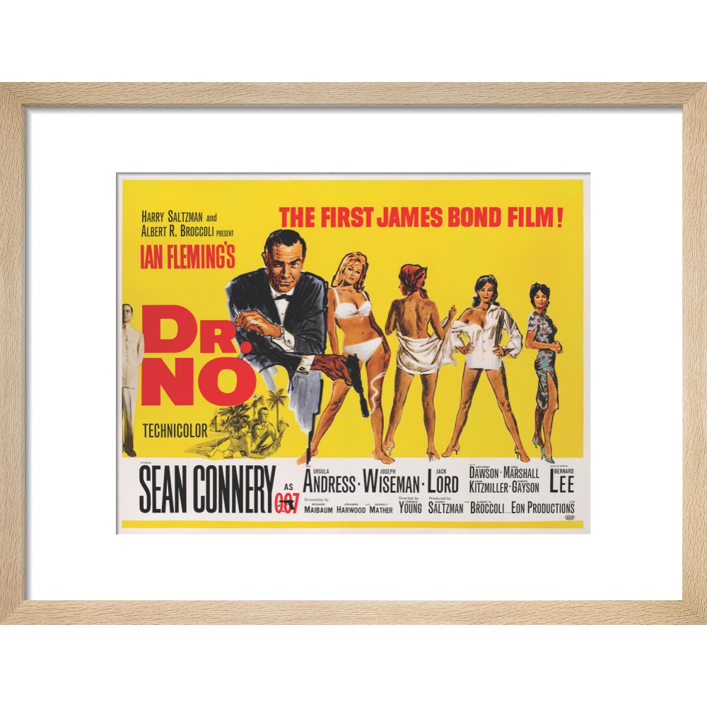 James Bond Dr. No Framed Art Print - By King & McGaw 007Store