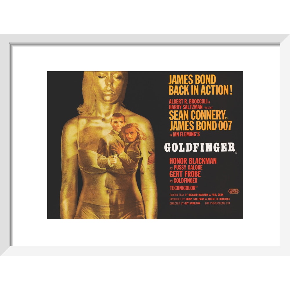 James Bond Goldfinger Framed Art Print - By King & McGaw 007Store