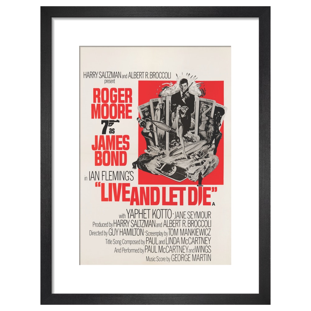 James Bond Live And Let Die Framed Art Print - By King &amp; McGaw