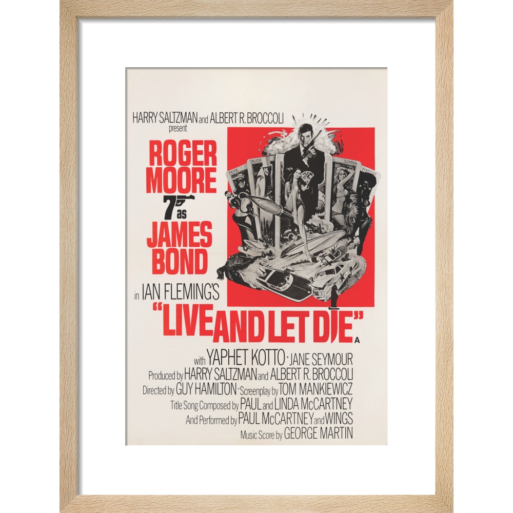 Gerahmter Kunstdruck „James Bond – Leben und sterben lassen“ – von King &amp;amp; McGaw