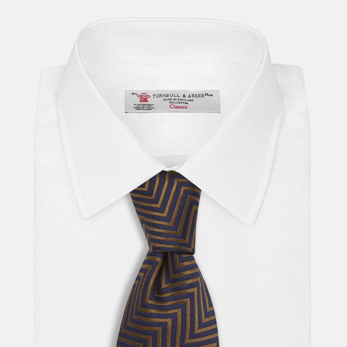 Zig Zag Silk Tie - The World Is Not Enough - By Turnbull &amp; Asser TIE Turnbull &amp; Asser 